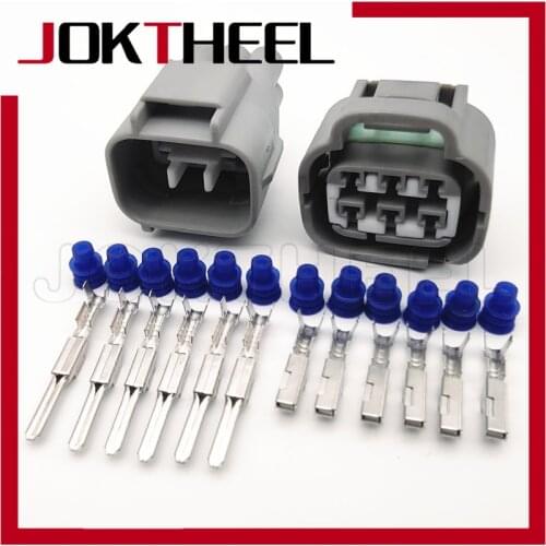 1-20 sets 6 pin male female accelerator throttle pedal plug auto electrical connector for Toyota Lexus 7282-7064-40 7283-7064-40