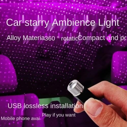1Pcs Romantic LED Starry Sky Night Light 5V USB Powered Galaxy Star Projector Lamp for Car Roof Room Ceiling Decor Plug and Play