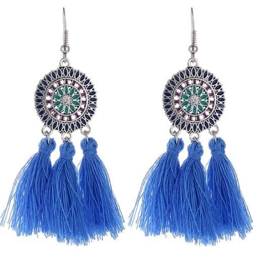 2019 Vintage Retro Bohemia Tassel Dangle Earrings Drop Earrings Bijoux Jewelry Gift Accessories For Woman Girl