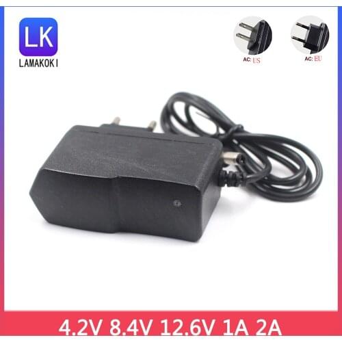 AC 100-240V DC 4.2V 8.4V 12.6V 16.8V 1A 1000MA Adapter Power Supply 4.2 8.4 12.6 16.8 V Volt charger for 18650 lithium battery