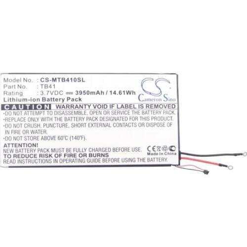 Cameron Sino 3950mAh battery for MOTOROLA Droid XYBoard 10.1 MZ609 Xoom 2 Media Edition SNN5900 SNN5900A TB41 Tablet Battery
