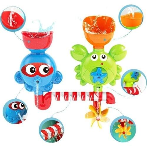 Bath Toys for Children Waterfall Water Station Bathtub Toy with Cups Fountain Water Shower Toddler Boy Girl Beach Toy for Kids