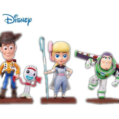 Disney Genuine Pixar Toy Story 4 Anime Figures Buzz Lightyear Woody Action Figure Collection Model Decor Dolls Kids Toys Gifts
