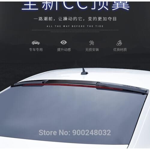 For Volkswagen New CC Arteon Spoiler ABS Plastic Unpainted Color Rear Roof Spoiler Wing Trunk Lip Boot Cover Car Styling