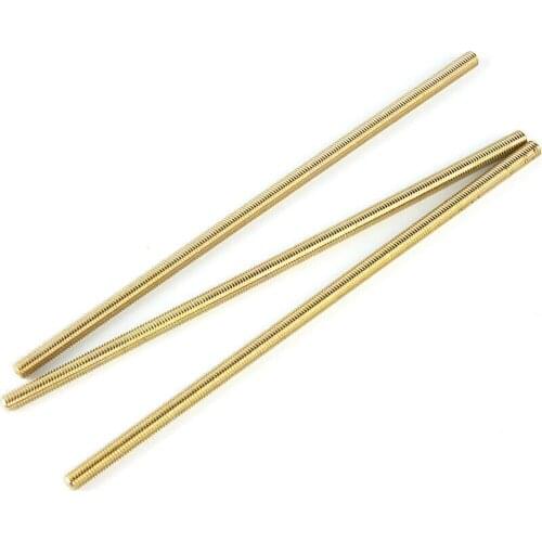 M2M2.5M3M5M6M8M10M12M14M16-M20 Brass Full Threaded Rod Solid Stud Metric Bolt Length 250mm For Electronic & Mechanical Equipment