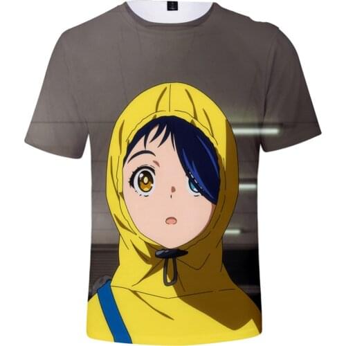 Anime Wonder Egg Priority 3d Printed T-shirt Unisex Summer Fashion Casual Harajuku Short Sleeve Round Neck Streetwear Oversize