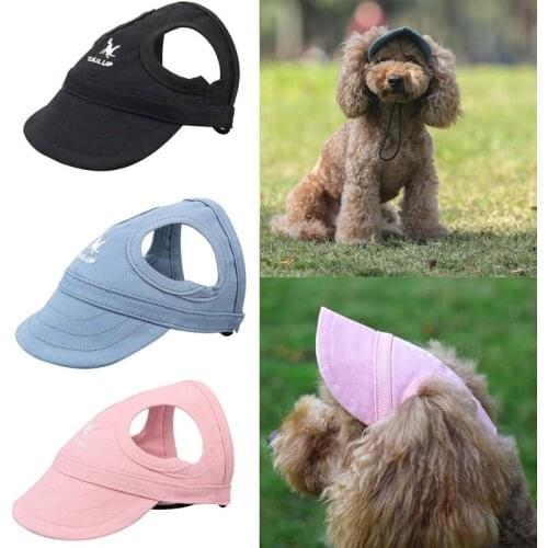 Pet Dog Caps Small Puppy Pets Summer Solid Oxford Cap Dog Baseball Visor Hat Outdoor Accessories Sun Bonnet Cap Chihuahua