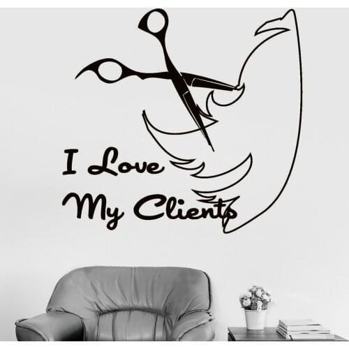 Creative Hairdresser Quote Window Wall Decal for Hair Salon Stylist Barber Wall Stickers Shop Sign Posters Removable Murals P298