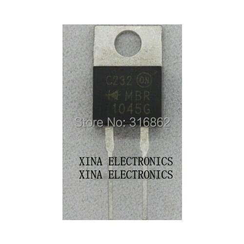 MBR1045G MBR1045 MBR 1045G 10A 45V TO-220-2 ROHS ORIGINAL 20PCS/lot Free Shipping Electronics composition kit