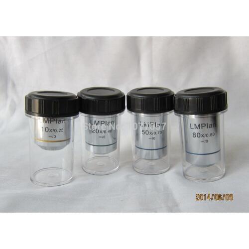 Scientific 10X/20X/50X/80X Long Working Distance Metallurgical Plan Infinity Objective