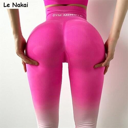 New seamless leggings for women high waist yoga pants sexy booty legging scrunch butt pink fitness legging sports tights