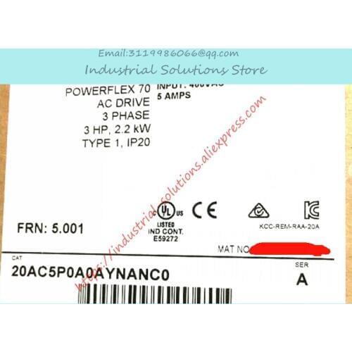 New 20AC5P0A0AYNANC0 20AC5POAOAYNANCOIndustrial Control Frequency Converter