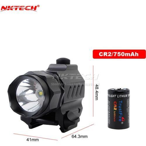 NKTECH Tactical LED Gun Flashlight MINI G01 G02 G03 G07 G10 P05 P10 XP-G2 2 Modes Pistol Handgun Torch with CR2 CR123A Battery