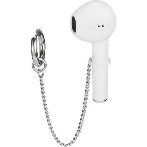 New Anti Lost Earring Strap for Airpod Women Men Wireless Earbuds Earphone Holder Connector Stainless Steel Metal Hoop Earring