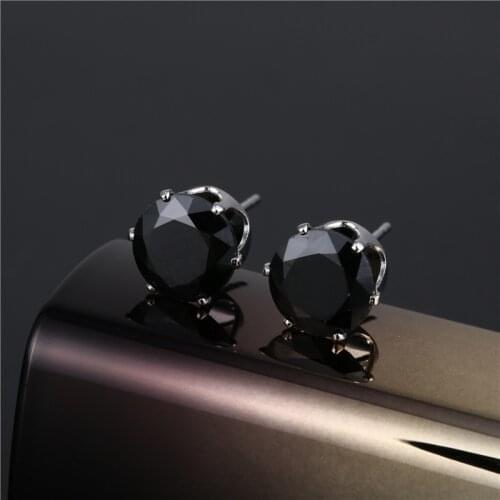 S925 Zircon Ear Pin Earrings Six Pin Ear Pin Mens and Womens Fashion Trend Earring Crystal Accessories web celebrity