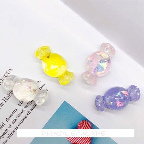 Sweet Girls Earrings Mobile Phone Shell Material Resin Glitter Powder Candy Accessories DIY Ear Stud Keychain Pendant 10pcs