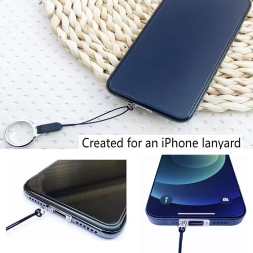 Mobile phone lanyard key ring Keychain Data Port Stainless Steel Metal anti-lost Badges ID Cell Phone Rope Screwdriver Straps