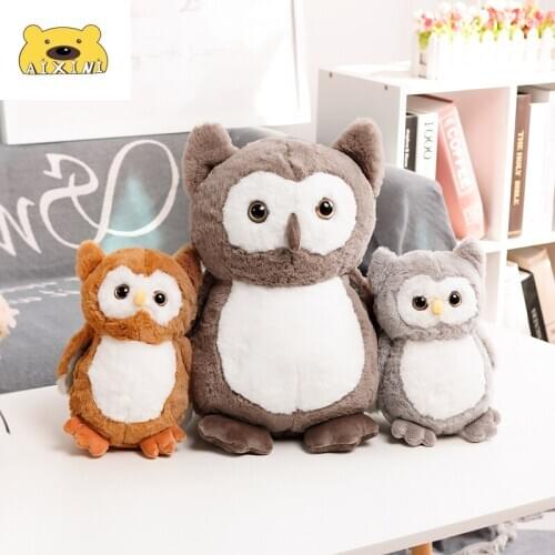Owl Plush Toy Soft Owl Cute Pillow Stuffed Animal Simulation Owl Birds Doll Kids Toy Home Decor Children Christmas Birthday Gift