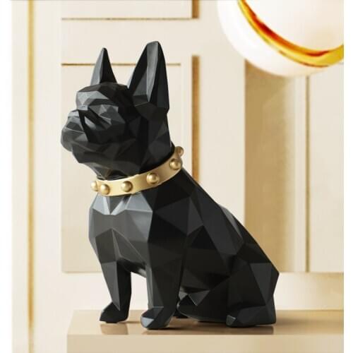 Dog Statue Home Decor Crafts Animal Resin Sculpture Modern Art For Home Ornaments Accessories Figurine garden Decor M19