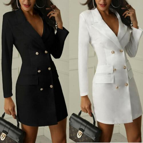 Hirigin Fashion Womens Long Slim Fit V-Neck Long Sleeve Double Breasted Winter Warm Wool Jacket Outwear