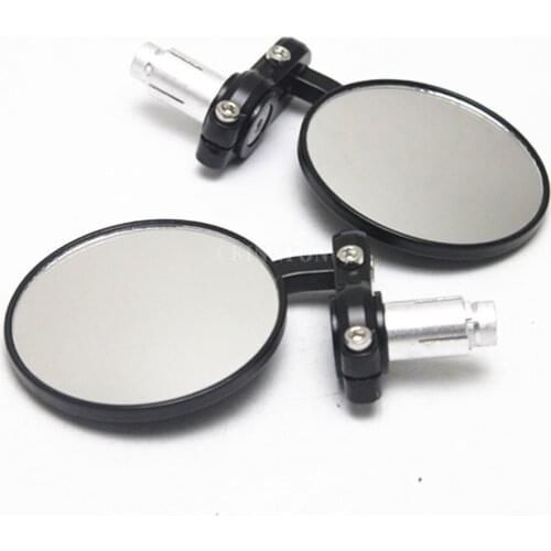 100Pair/Lot Universal Motorcycle Mirror Aluminum Black 22mm Handle Bar End Rearview Side Mirrors Motor Accessories