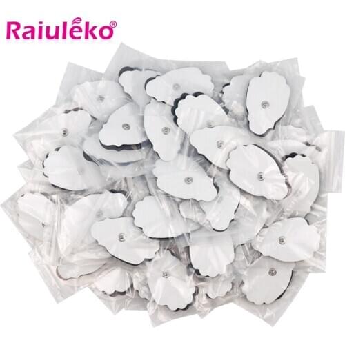 100Pcs 4.5*7.3cm Ems Electrode Pads Nerve Muscle Stimulator Silicone Gel Tens Electrodes Digital Acupuncture Physiotherapy
