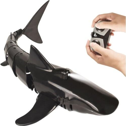 2.4G Remote Control Boat Simulation Electric Shark Rc Toys for Boys Kids Bath Toy Swimming Pool Play Water Outdoor Game
