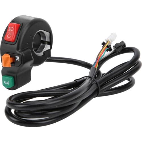 3 in 1 Motorcycle Electric Bike Switch Horn Turn Light Headlamp for 22.5mm Dia Handlebars E-bike Handlebar Switch Replacement