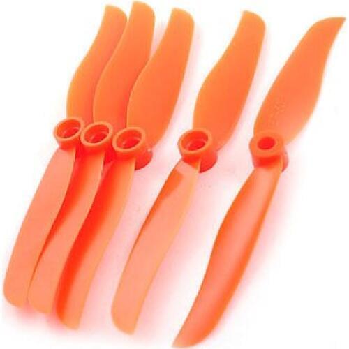 5Pcs EP-6035 6" Rotating Dia 3.5" Pitch Orange Propeller for RC Helicopter