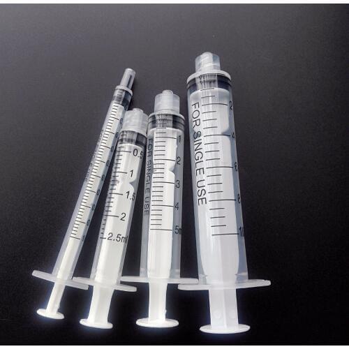 50pcs , 1ml,2.5ml,5ml,10ml syringe with blunt needles use for industrial injection needle size 14G~25G For Choose , Non-sterile