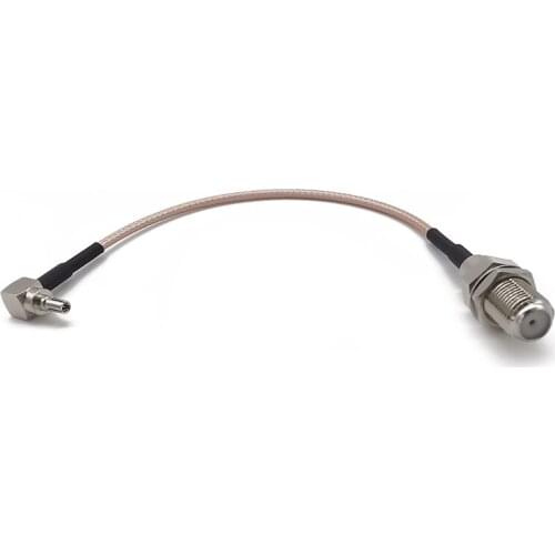 500Pcs 15CM CRC9 Male Plug Right Angle to F Type Female Jack RF Pigtail Wire Crimp RG174 Pigtail Cable CRC9-F Type Plug Jack