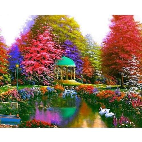 5D Diy Diamond Painting Landscape House Embroidery Full Diamond Cross Stitch Needlework Set Rhinestone Crafts Mosaic Painting