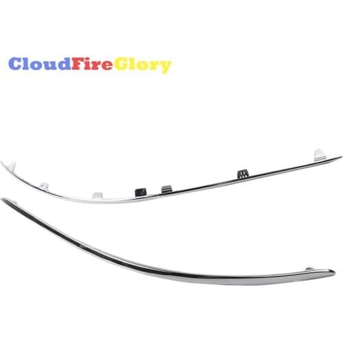 CloudFireGlory For Mercedes-Benz W204 C350 2008-2011 Pair Avantgarde Front Bumper Chrome Trim Molding A2048850721 A2048850821