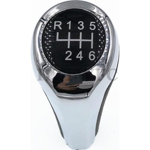 Free Shipping Head Gear Shift Knob Black Silver 6 Speed MT Gear Shifter Manual For BMW E30 E32 E36 E46 E39 E34 Z3