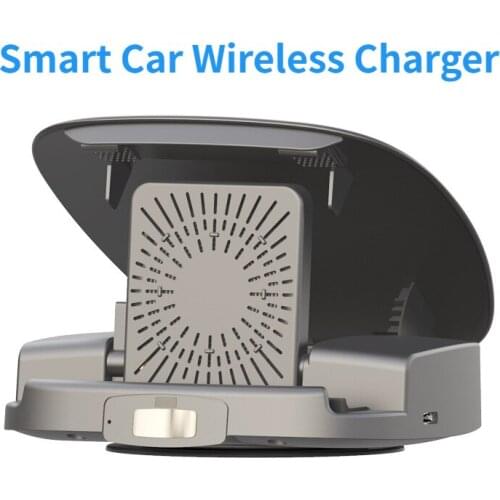 15W Wireless Charger Car Smart Phone Holder Fully Automatic Opening and Closing Multifunctional Car Charger for Huawei iPhone