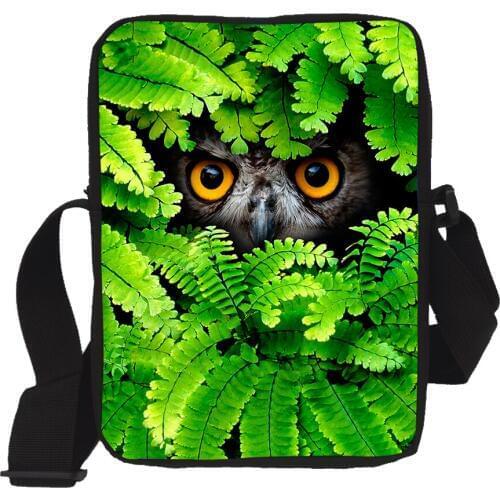 Brand Original Animal Owl Leopard Messenger Bag for Boys Cool Men Bolsos Animal Casual Bags Mujer Children Kids Crossbody Bags