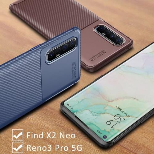 Case for oppo find x2 neo reno3 pro 5g bumper cover on fimd x 2 2x x2neo protective phone coque back bag silicone matte soft tpu