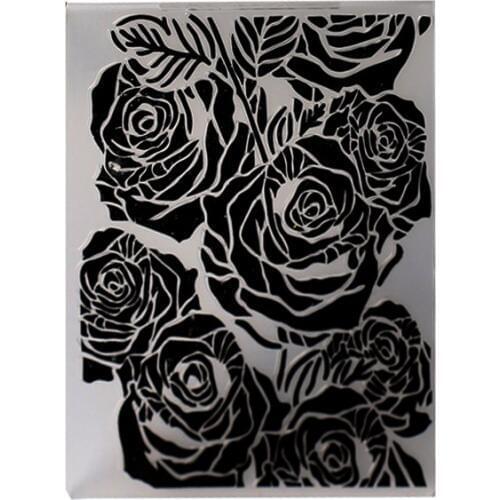 DIY Scrapbooking Petals Roses Embossing File Templates Photo Card Making Plastic Template Garden Crafts Sewing Embossing Folders