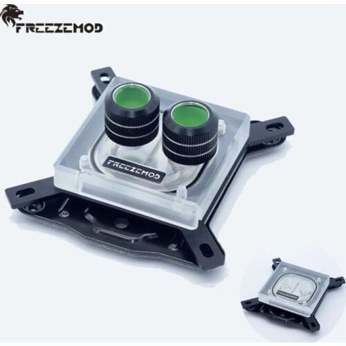 FREEZEMOD Intel 115X 2011 775 Watercooling CPU Block Transperant CPU Water Cooler Block spray Lquid RGB remote control AURA