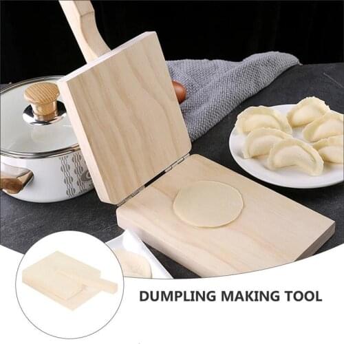 Dumpling Dough Pressing Tool Dough Presser Wooden Household Baking Pastry Tool Kitchen DIY Dumpling Gadget