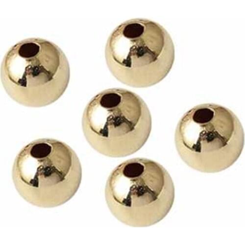 3mm Round gold-plated beads Gold/Silver Tone Metal Beads Smooth Ball Spacer Beads For Jewelry Making