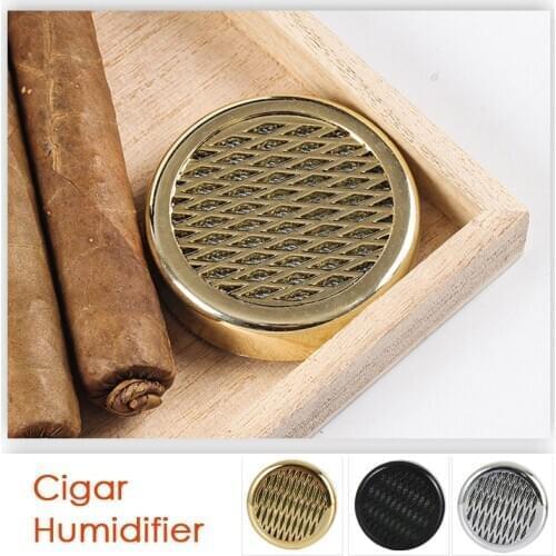 Round ABS Cigar Humidifier Humidor Box Gadget Portable Cigarette Cigar Humidifiers Smoking Accessories Tobacco Moisturizing Tool