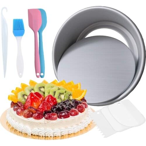 9Inch/Set Kitchen Bakeware Round Cake Molds Pan Metal Aluminum Alloy Non-Stick Removable Bottom Heat-Resistant Mousse Chiffon