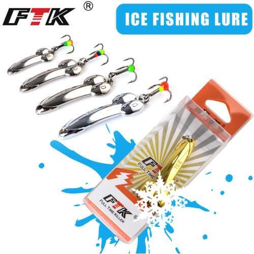 Ice Winter Fishing Lure 1PC 4 SIZE Isca Artificial Metal Hard Lure With Sharp Hooks Jig Head Lure For Ice Fishing Accessoires