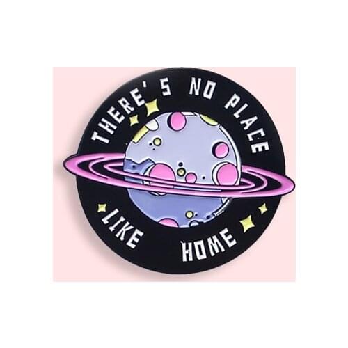 Fashion Cartoon Planet Metal Enamel Brooch Cute Creative Exploration Universe Badge Personality Lapel Backpack Jewelry Gift