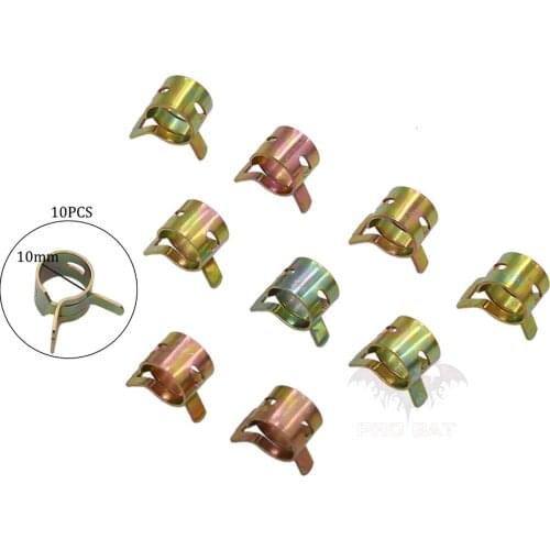 ID 0.35" inch 9mm Spring Line Band Clip Fuel Silicone Vacuum Hose Clamp Pack of 10