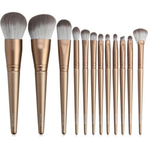 7/12pcs Champagne Makeup Brushes Cosmetic Powder Eye Shadow Foundation Eyebrow Beauty Make Up Brush Beauty Tool Set