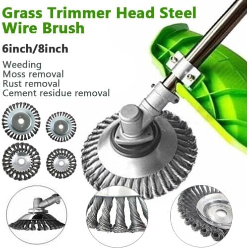 1pcs 150mm/200mm Steel Wire Trimmer Head Grass Brush Cutter Dust Removal Weeding Plate for Lawnmower Drop shipping