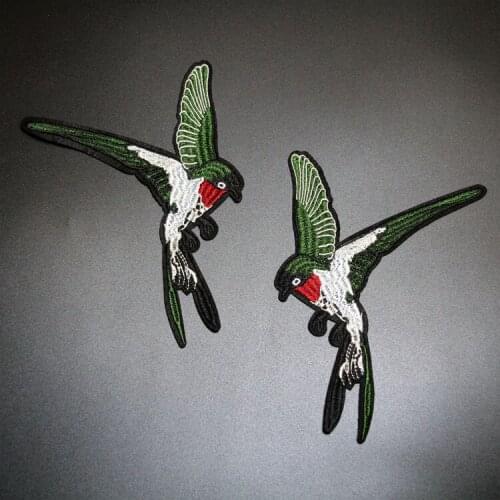 Apparel one set large embroidery big patch bird animal for bag badges applique for clothing AM-422