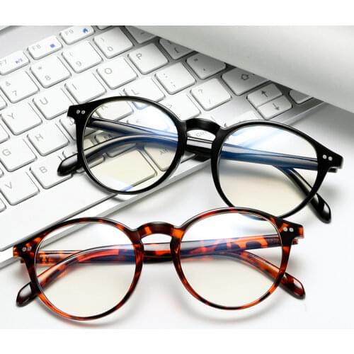 Retro Round Eye Anti Blue Light Glasses Frame Women Optical Spectacles Frames Blue Light Blocking Gaming Filter Glasses UV400